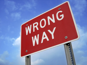 Wrong-Way-sign