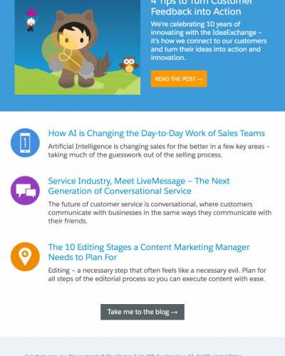 Salesforce-B2B-email Salesforce newsletter